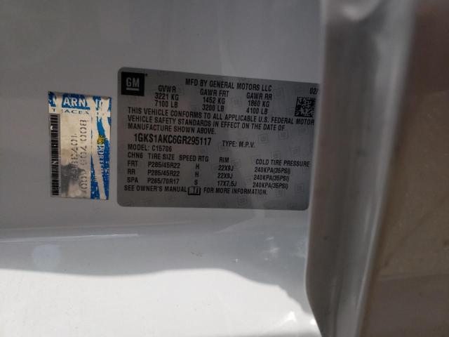 1GKS1AKC6GR295117 GMC YUKON SLE