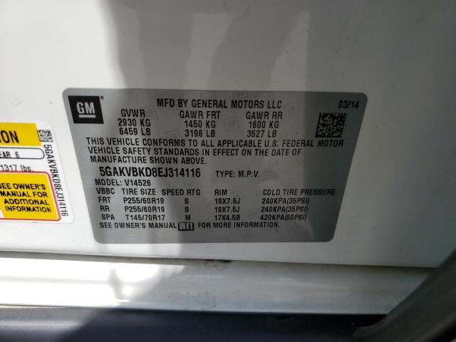 5GAKVBKD8EJ314116 Buick Enclave