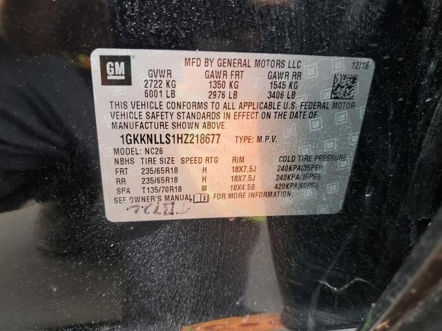 1GKKNLLS1HZ218677 GMC ACADIA SLE