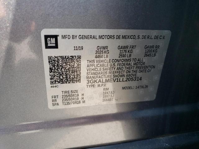 3GKALMEV1LL205314 GMC Terrain Sle