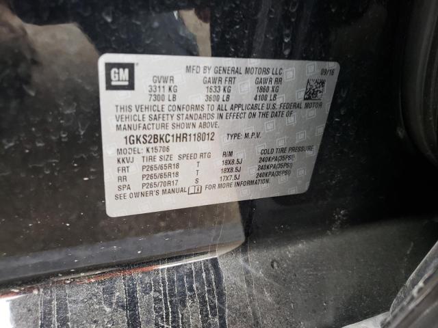 1GKS2BKC1HR118012 GMC YUKON SLT