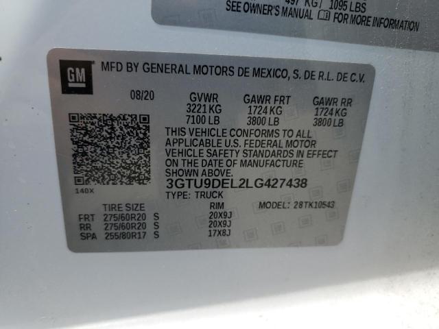 3GTU9DEL2LG427438 GMC Sierra K1500 Slt