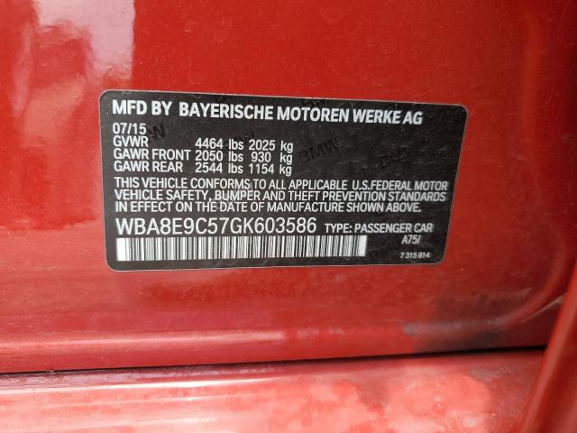 WBA8E9C57GK603586 BMW 328 I Sulev