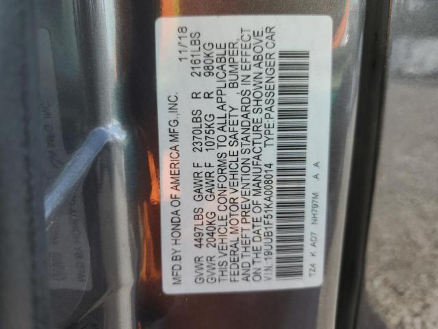 19UUB1F51KA008014 Acura Tlx Technology