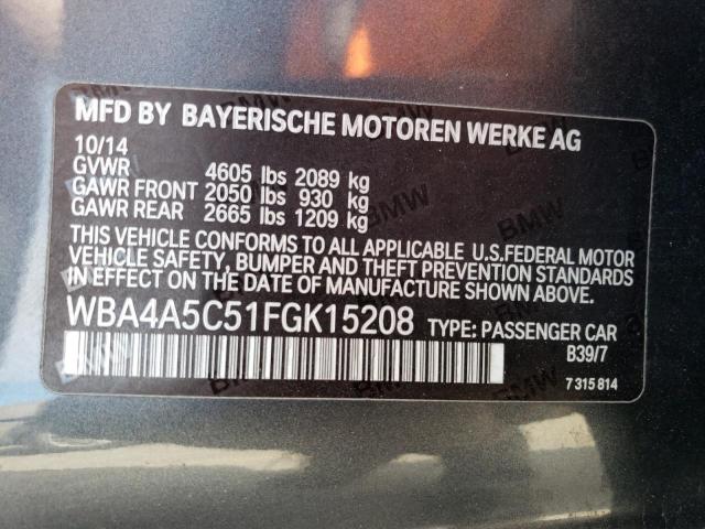 WBA4A5C51FGK15208 BMW 428 I Gran Coupe