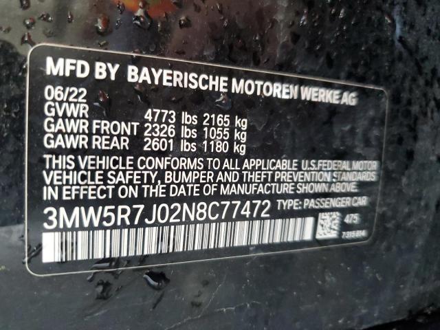 3MW5R7J02N8C77472 BMW 330XI