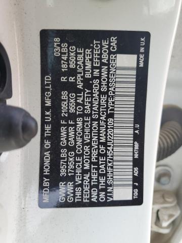 SHHFK7H54JU220109 Honda CIVIC EX