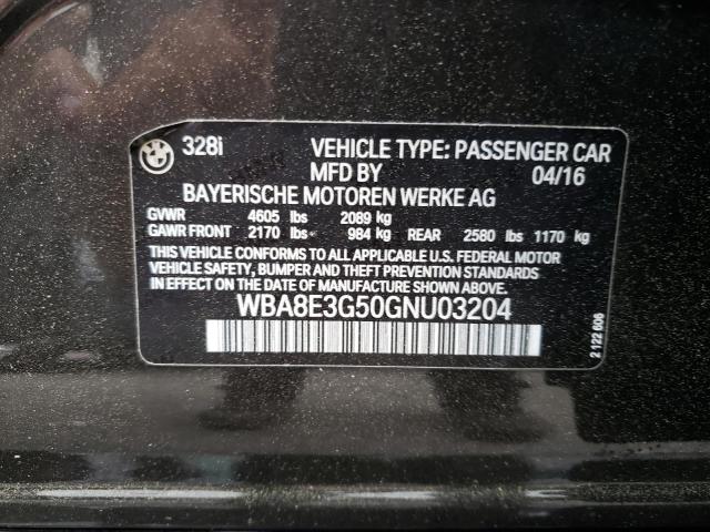 WBA8E3G50GNU03204 BMW 328 Xi Sulev