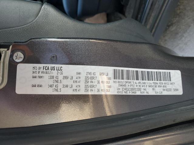 2C4RDGCG9GR315392 Dodge Grand Caravan Sxt