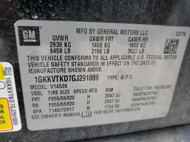 1GKKVTKD7GJ291889 GMC Acadia Denali