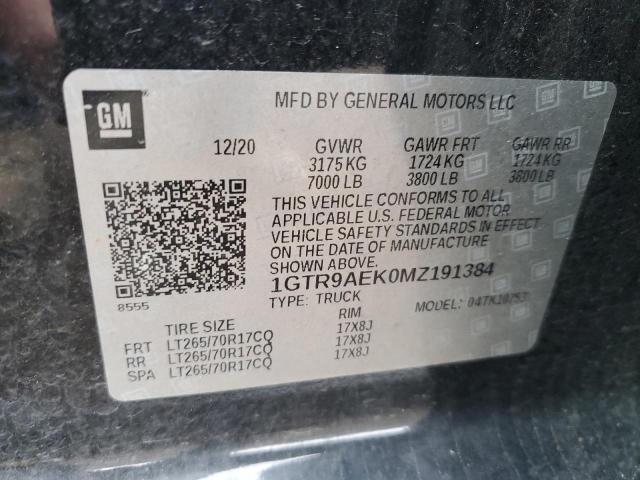 1GTR9AEK0MZ191384 GMC Sierra K1500