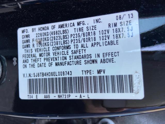 5J8TB4H36EL009743 Acura RDX