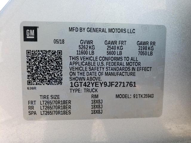 1GT42YEY9JF271761 GMC Sierra K3500 Denali
