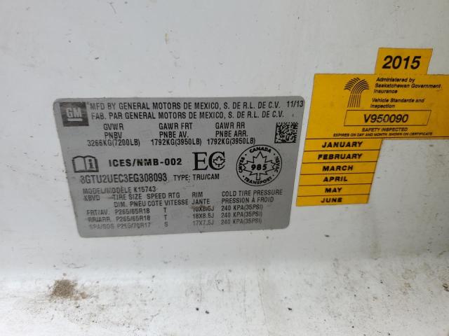 3GTU2UEC3EG308093 GMC Sierra K1500 Sle
