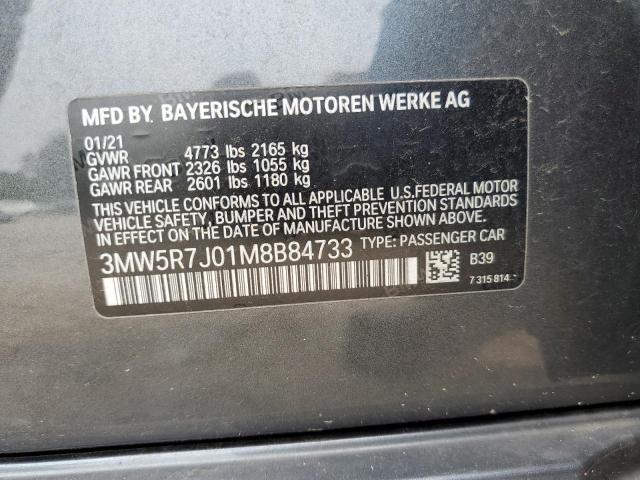 3MW5R7J01M8B84733 BMW 330XI