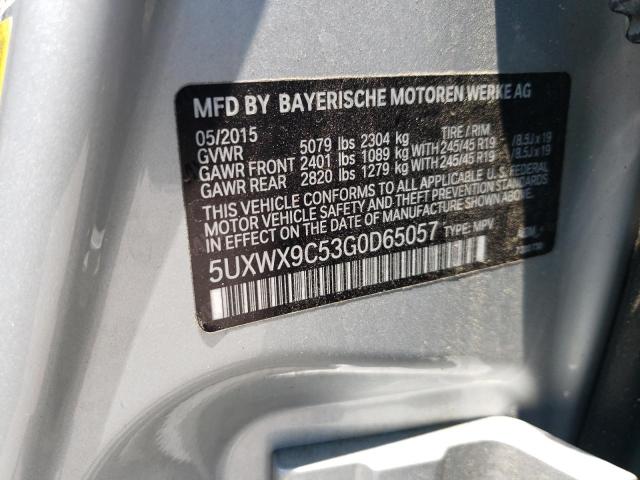 5UXWX9C53G0D65057 BMW X3 Xdrive28i