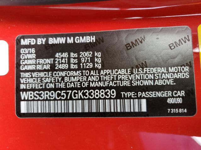WBS3R9C57GK338839 BMW M4