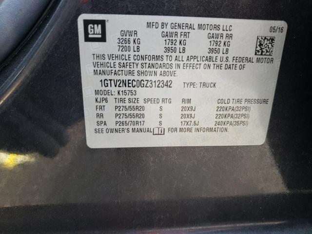 1GTV2NEC0GZ312342 GMC Sierra K1500 Slt