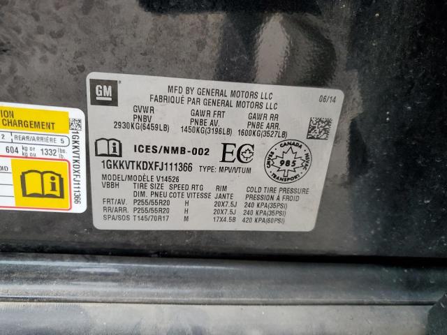 1GKKVTKDXFJ111366 GMC Acadia Denali