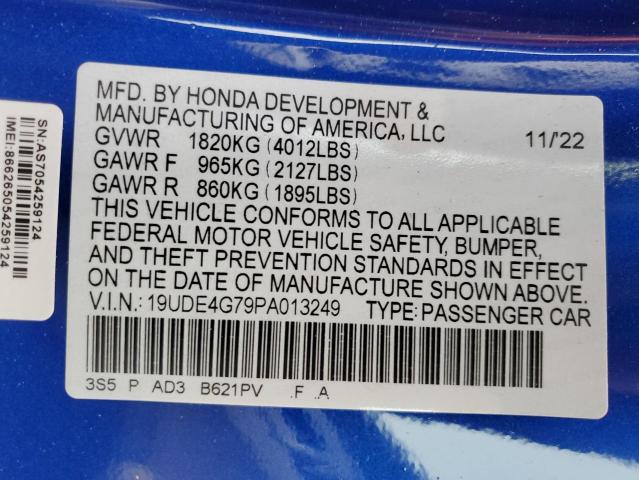 19UDE4G79PA013249 Acura Integra A-spec Tech