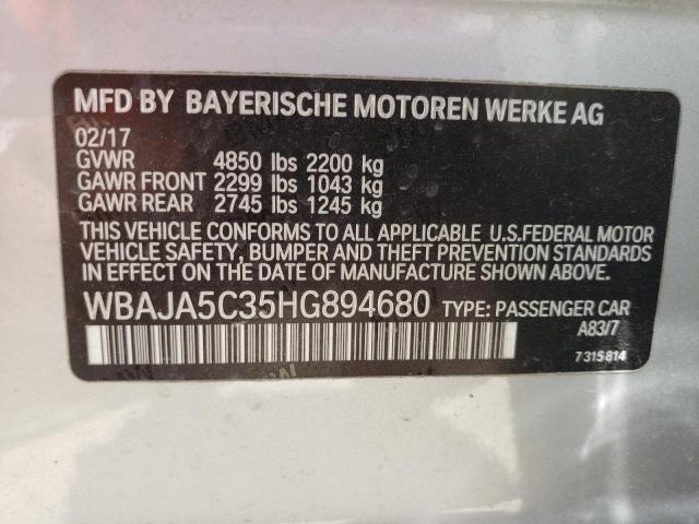 WBAJA5C35HG894680 BMW 530 I
