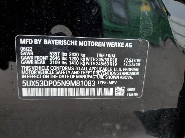 5UX53DP05N9M81083 BMW X3 Xdrive30i