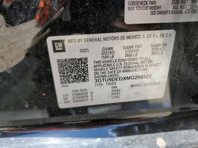 3GTU9DEDXMG298522 GMC Sierra K1500 Slt