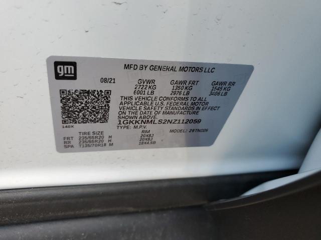 1GKKNMLS2NZ112059 GMC ACADIA SLT
