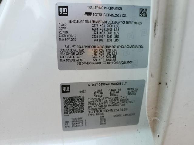 1GTRUCED4NZ513134 GMC Sierra K1500 Elevation