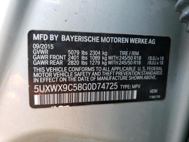 5UXWX9C58G0D74725 BMW X3 Xdrive28i