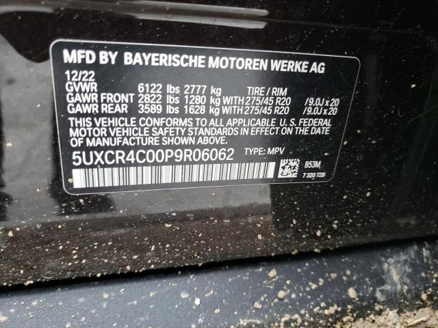 5UXCR4C00P9R06062 BMW X5 Sdrive 40i
