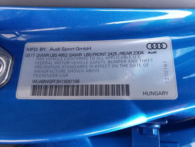 WUABWGFF3H1900198 Audi RS3