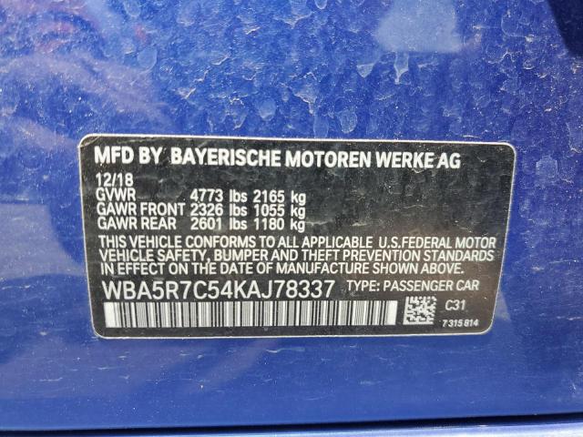 WBA5R7C54KAJ78337 BMW 330XI