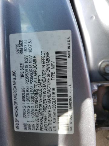 5J8TB4H35GL011616 Acura RDX