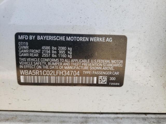 WBA5R1C02LFH34704 BMW 330I