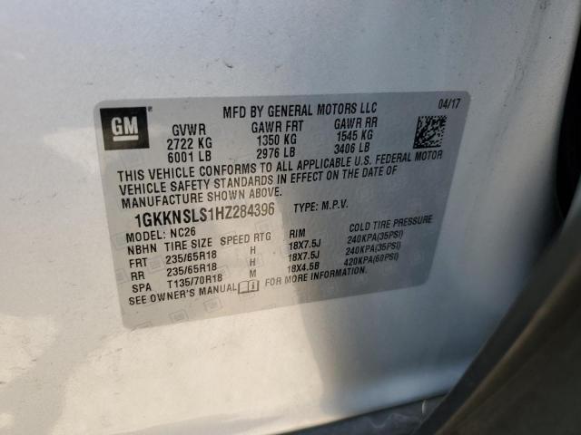 1GKKNSLS1HZ284396 GMC ACADIA SLE