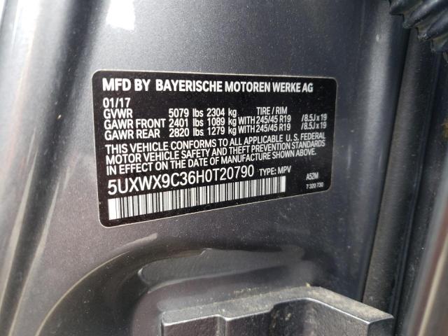 5UXWX9C36H0T20790 BMW X3 Xdrive28i