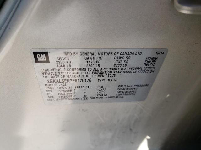 2GKALSEK7F6176176 GMC Terrain Slt