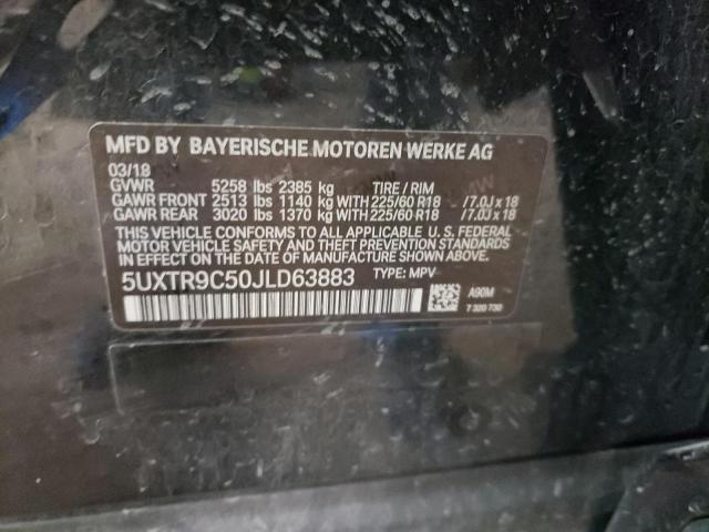 5UXTR9C50JLD63883 BMW X3 Xdrive30i