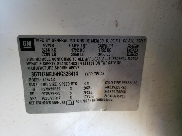 3GTU2NEJ9HG326414 GMC Sierra K1500 Slt