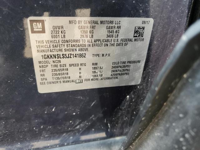 1GKKNSLS5JZ141862 GMC ACADIA SLE