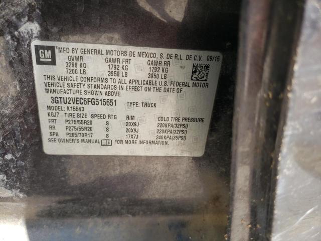 3GTU2VEC6FG515651 GMC Sierra K1500 Slt