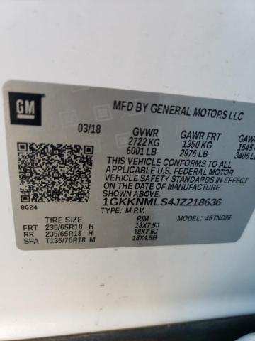 1GKKNMLS4JZ218636 GMC Acadia Slt-1