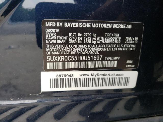 5UXKR0C55H0U51697 BMW X5 Xdrive35i