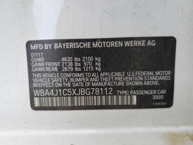 WBA4J1C5XJBG78112 BMW 430i Gran Coupe