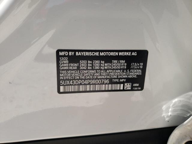 5UX43DP04P9R00796 BMW X3 Sdrive30i