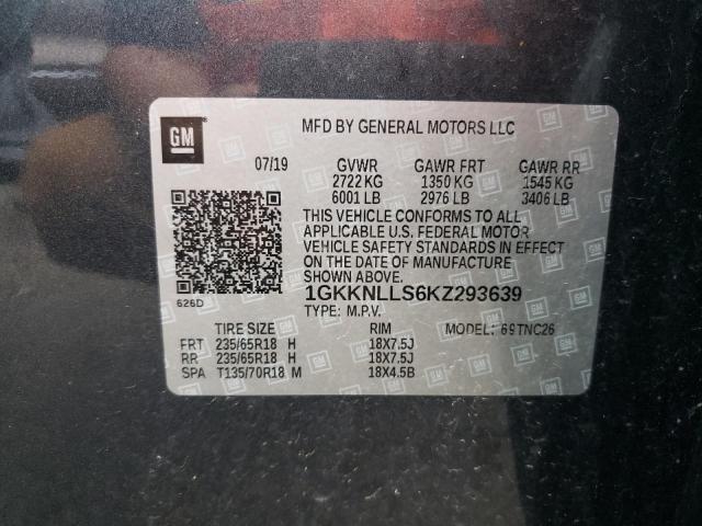 1GKKNLLS6KZ293639 GMC ACADIA SLE