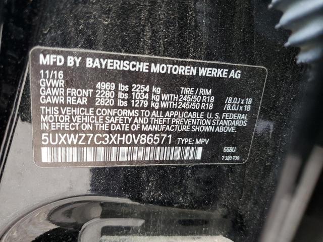 5UXWZ7C3XH0V86571 BMW X3 Sdrive28i