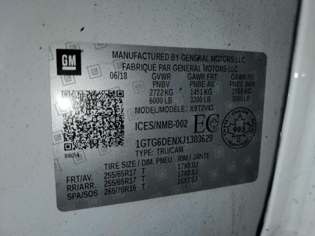 1GTG6DENXJ1303629 GMC CANYON SLT