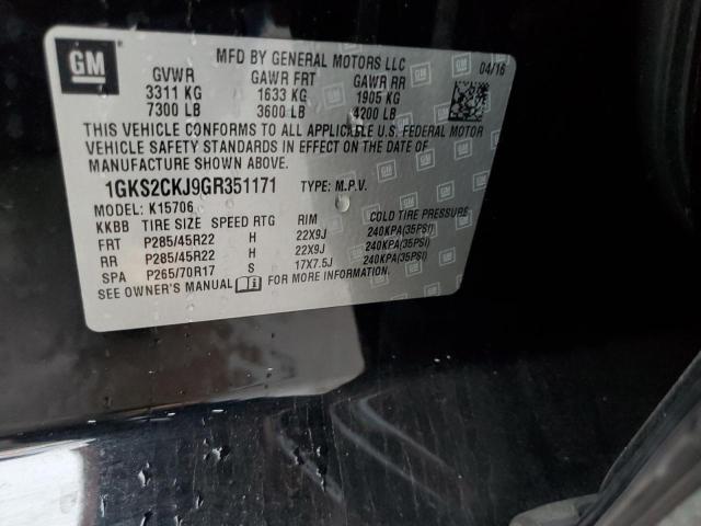1GKS2CKJ9GR351171 GMC YUKON DENALI